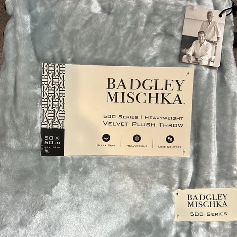 Badgley Mischka - ‘Velvet 500 Series’ plush throw. 50”x 60”. NWT.
